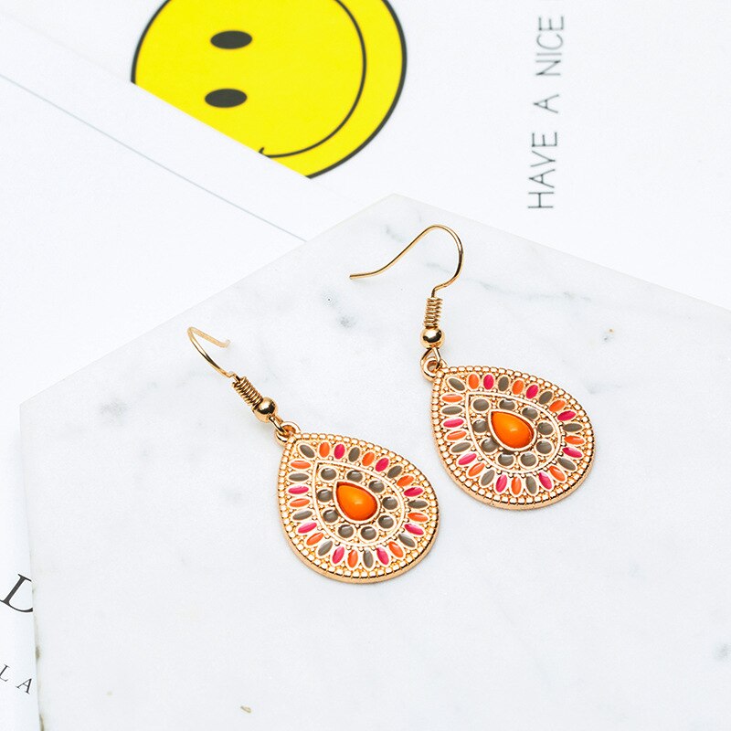 WANGAIYAO2020 Oorbellen Retro Waaiervormige Lange Oorbellen Oorbellen