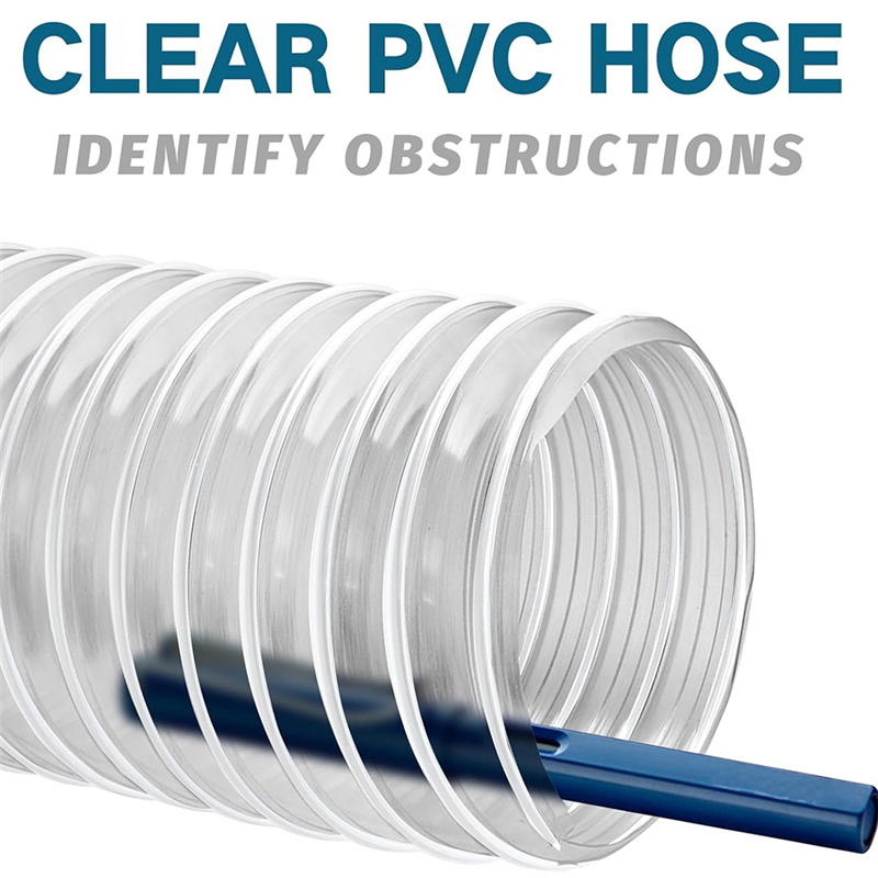 T97C-PVC stofopvangslang en 2 1/2 inch poorten 10 ft, stofopvangslang, PVC dampopvangslang voor stofopvangsystemen: Default Title