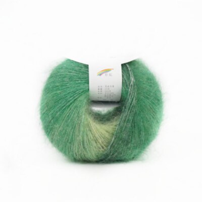 Regenboog Sectie Geverfd Mohair Garen Hand-Gebreide Gradient Diy Super: 01