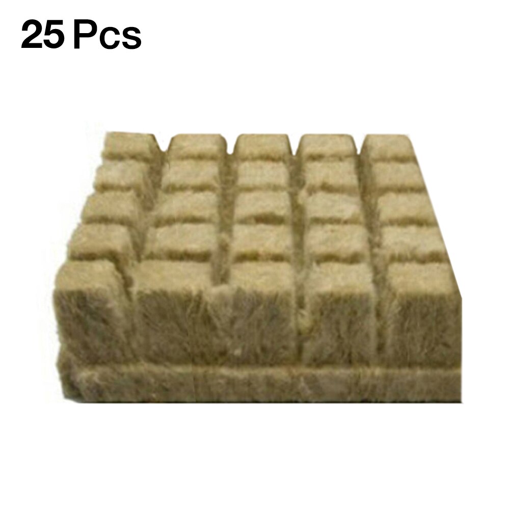 Cubos de lana de roca, Base de compresión, transpirable, hidropónico, para cultivo sin suelo, suministro de jardín, 100 piezas