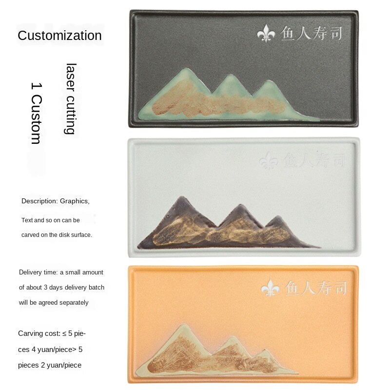 In The Distant Japanese Pottery Bamboo Tea Tray Retro Small Number Ceramic Tea Utensil Tea Chinese Tea Table Gongfu Tea Tray