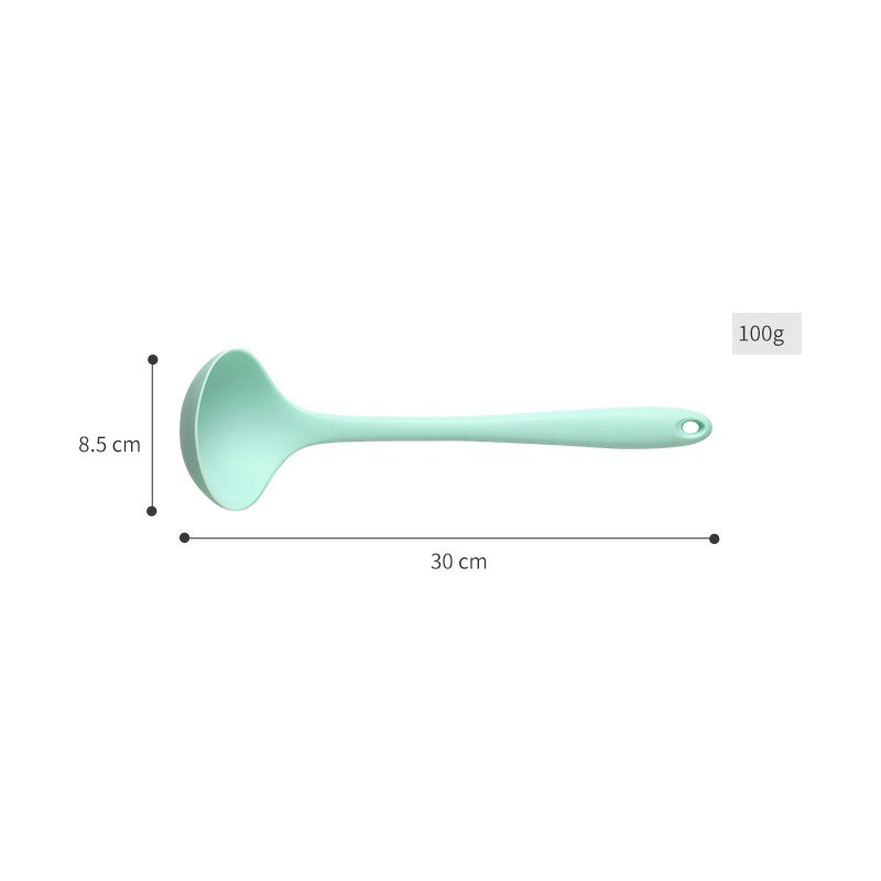Jankng 1Pc Roze Siliconen Hittebestendig Spatel Soep Lepel Schop Turner Zeef Keukengereedschap Koken Gereedschap Keukengerei: Blue Soup Spoon