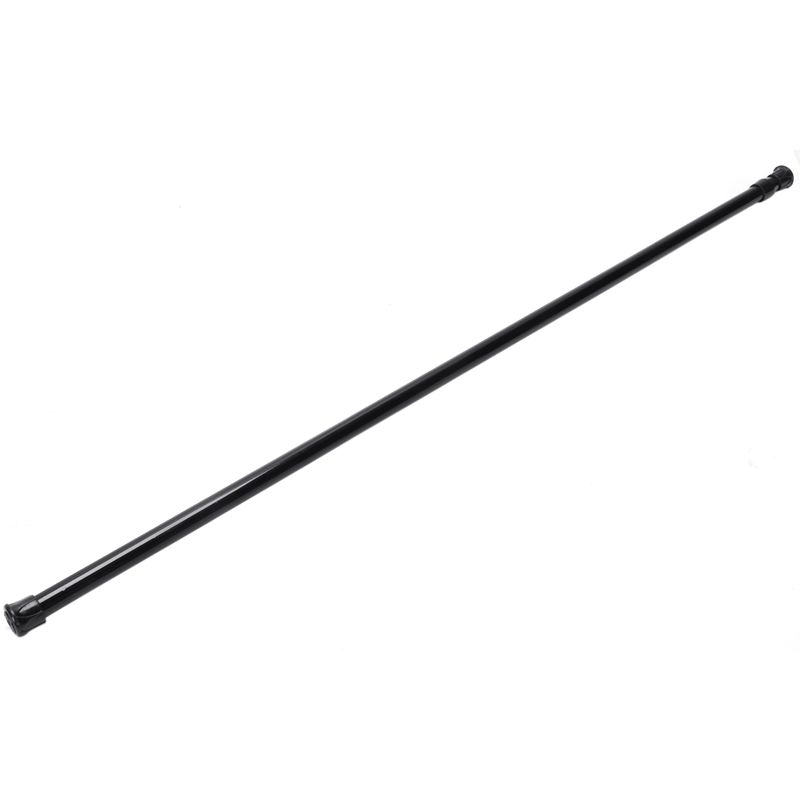 Erweiterbar Teleskop Frühjahr Geladen Netz Schleier Spannung Vorhang Schienen Pol Stangen, 70 ~ 120cm, Schwarz