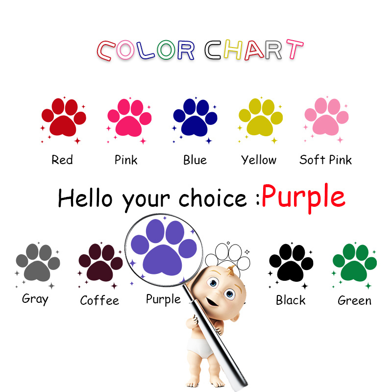 Gør-det-selv hundeindretning soveværelse aftagelige vinyldecals wallstickers pvc wallstickers kunst vægmaleri klistermærker dekorativt klistermærke vandtæt: Lilla