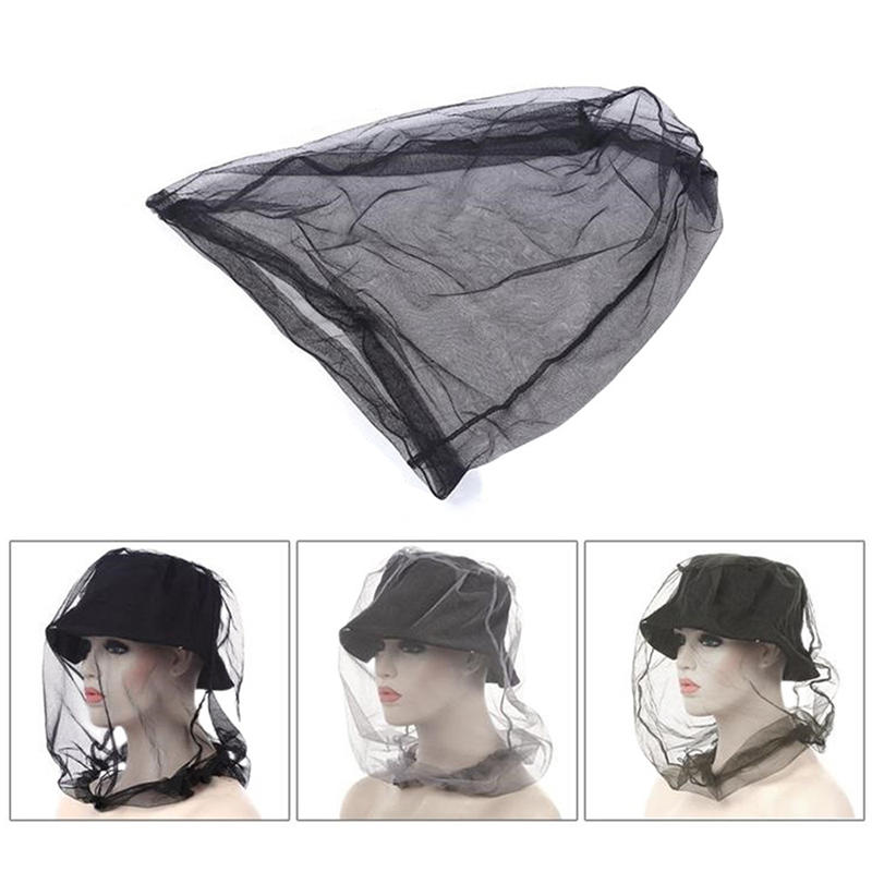 Anti mosquito bug abelha inseto malha chapéu cabeça rosto proteger net capa viagem acampamento protetor equipamentos de acampamento com 1 saco armazenamento