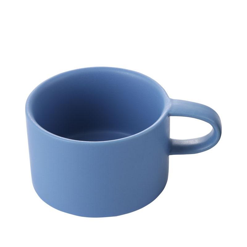 Tasse à café en céramique givrée | Macarons simples cintrés de Style japonais, tasse de petit déjeuner, tasse des amoureux: D
