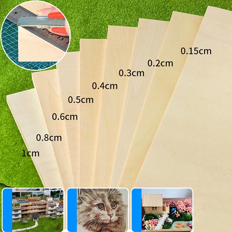 Multi Size Aviation Model Layer Board Plywood Plank DIY Hand Craft Heat Transfer Wooden Modeling Materials
