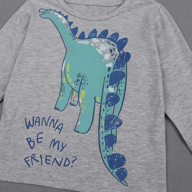 Mode Herfst Baby Longsleeve T-shirt Kinderen Cartoon Ronde Hals Kids Kleding Baby Jongens Dieptepunt Katoenen Shirt