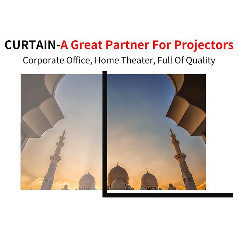 Portable Foldable Projector Screen 16:9 HD Outdoor Indoor Home Cinema Theater 3D Movie H-best