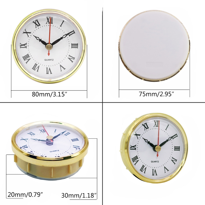 Classic Clock Movement 80mm Quartz Clock Insert for DIY Crafts Accessories