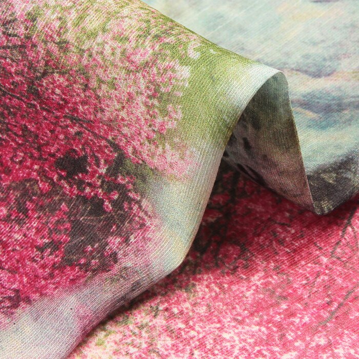 140cm wide13.5mm 30% silk 70% linen leopard print summer fabric a little transparent and hard fabric D029