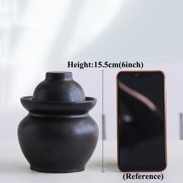 Ceramic Pickles Jar Mini Kimchi Pot Korea Pickled Vegetable Cabbage Sealed Container Sauerkraut Storage Jar Food Pickling Bottle: D