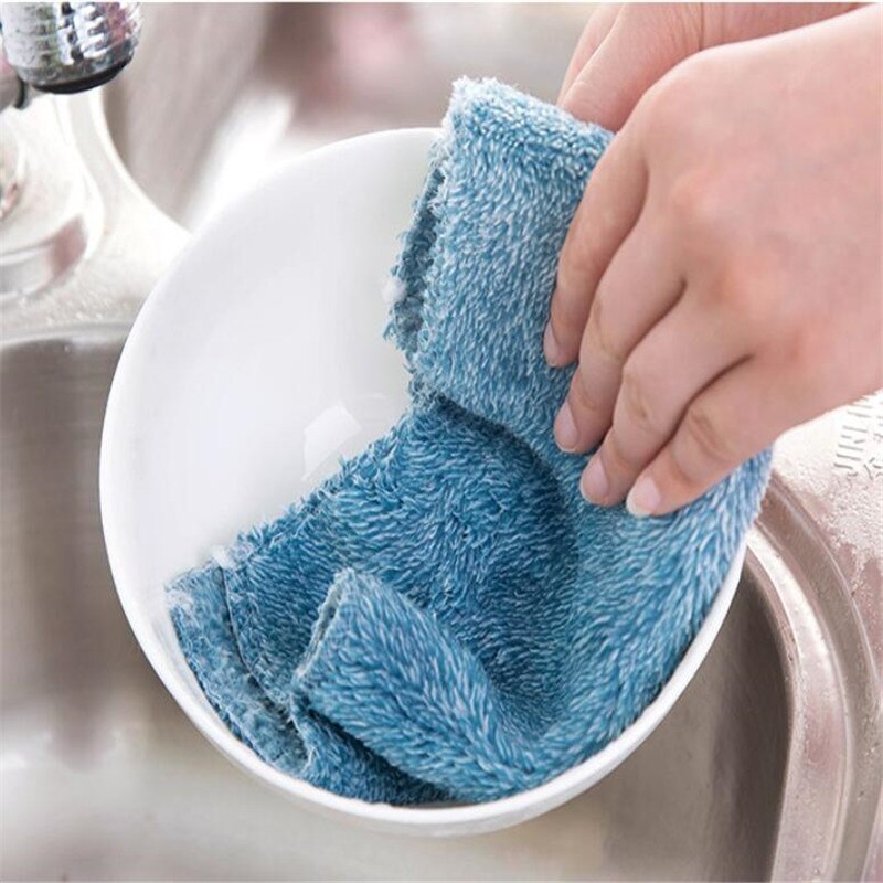 Bamboevezel vaatdoek Keuken Schoner Wipping Wassen Vodden Car Cleaning Handdoek Doek Badkamer Stof Handdroger Handdoek cozinha