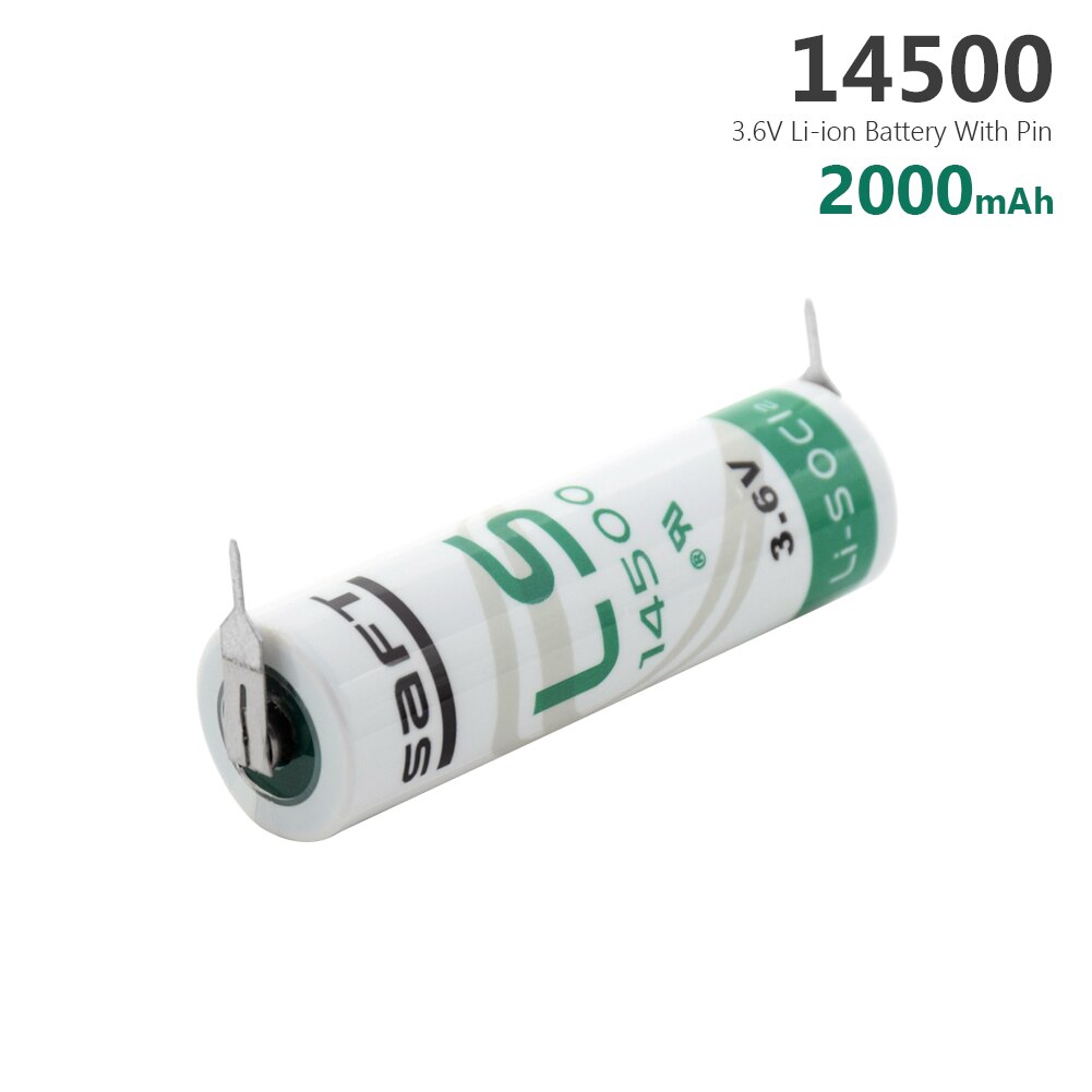 3.6v 14500 li- socl 2 2000 mah akkua aa kokoinen litium tionyylikloridi lieriömäinen  er14505 akku led -taskulamppuun