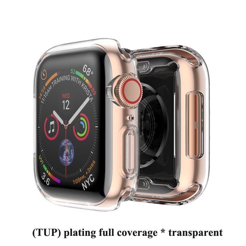Kotelo apple watch -sarjalle 5/4/3/2/1 näytönsuoja 38mm 40mm 42mm 44mm yleissuojakotelo tpu kirkas ultraohut kansi: Läpinäkyvä / 38mm