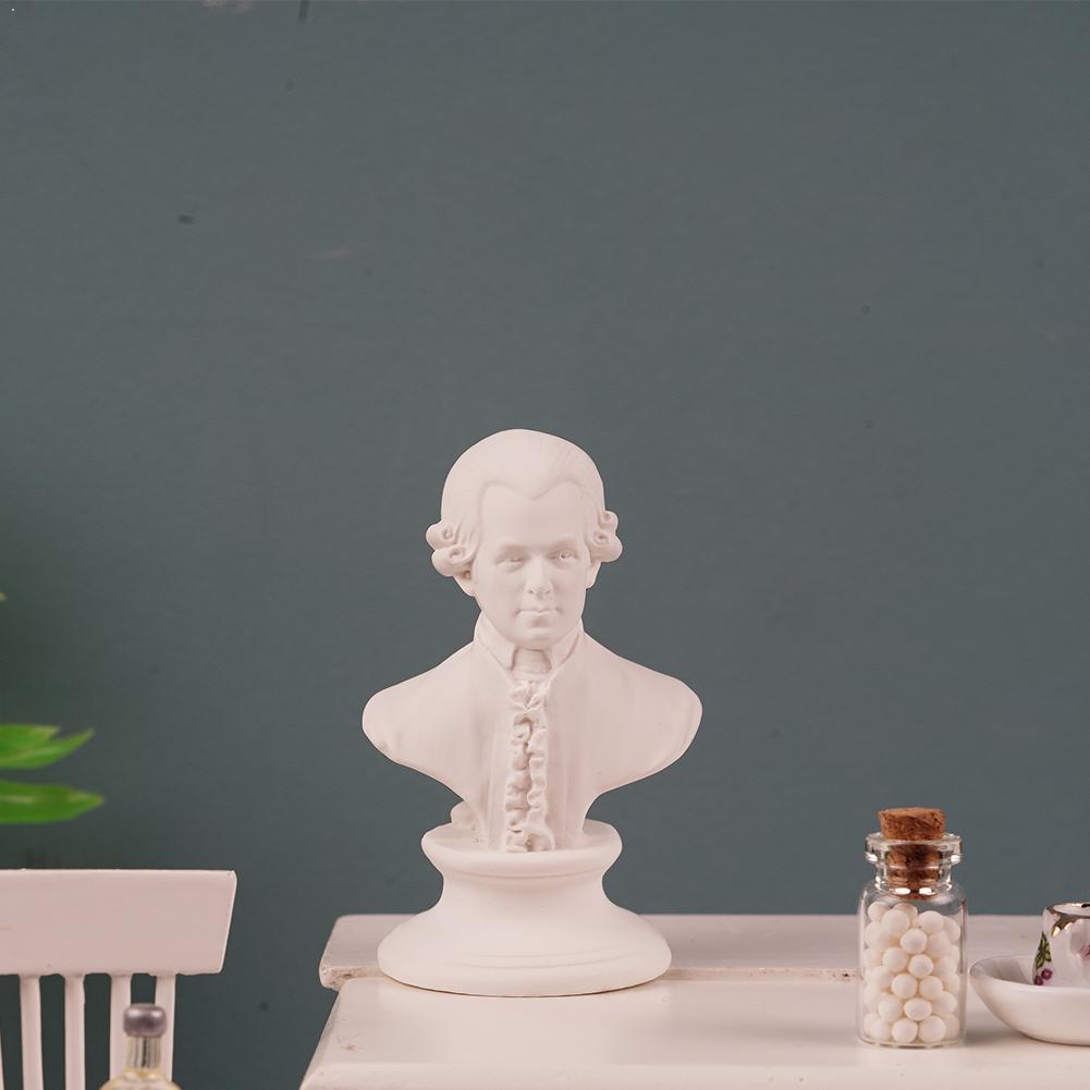 Mini Resin Ornaments-mozart Statue Resin Sculpture Vintage Accessories House Ornaments Doll Figure X7T9