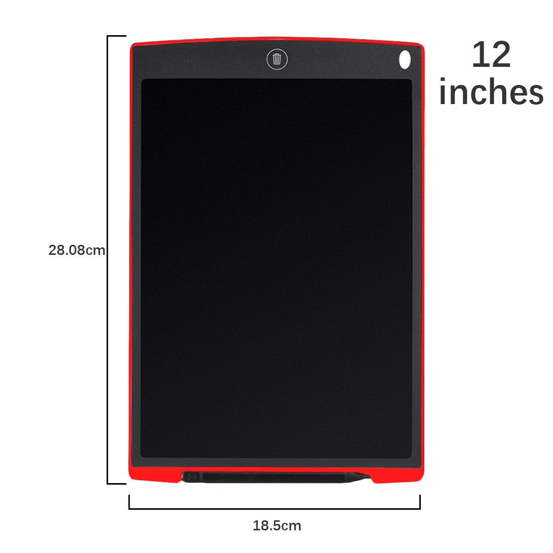 Digitale Tekening Tablet 8.5 "12" Lcd Schrijven Tablethandwriting Pads Elektronische Tablet Board Ultradunne Board Met Pen: 12 inches red