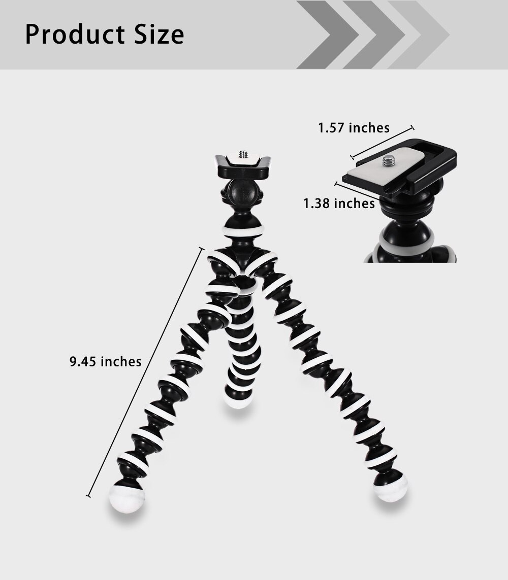 Flexibele Telefoon Statief Mini Octopus Statief 1/4 ''Schroef Koude Schoen Voor Smartphones Dslr Camera 'S Universal