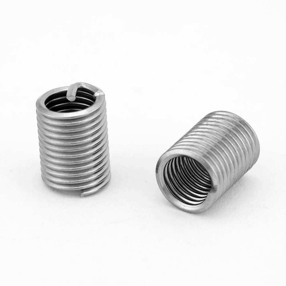 50Pcs Thread Repair Insert Stainless Steel Coiled Wire Helical Screw Thread Inserts Thread Repair Insert M6 x 1.0 x 2. Length