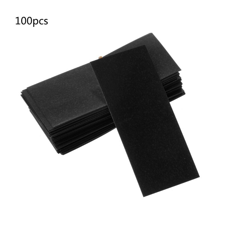 100pc flade pvc-krympeslanger batteripakke til 1 x 18650 batterikrympefilm: Sort