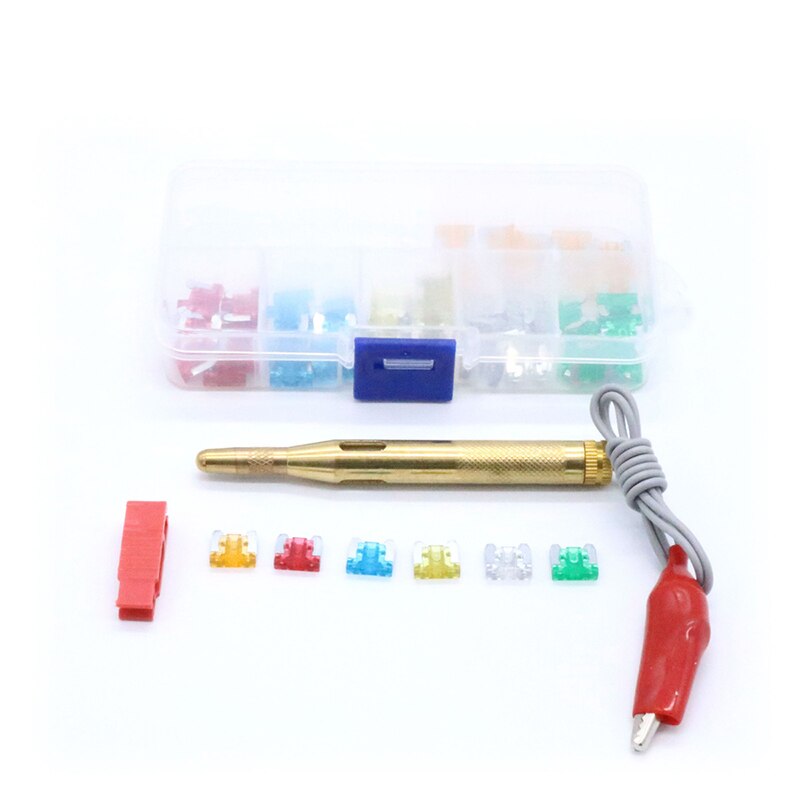 60Pcs Car Micro Fuse Assortment Kit 5A 10A 15A 20A 25A 30A Auto Blade Fuses With Test Pen Clip For Car Motorcycle Boat