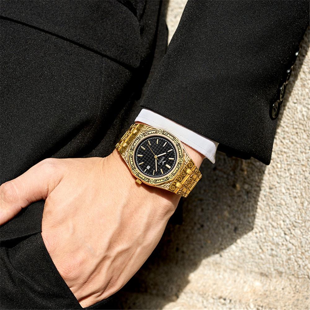 Se herre se berømte luksusure herre klassiske bånd guldure til mænd reloj hombre montre homme