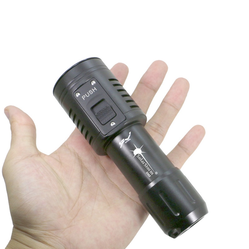 Solarstorm D02 linterna de buceo LED lámpara de buceo 100M impermeable luces subacuáticas fotografía vídeo antorcha
