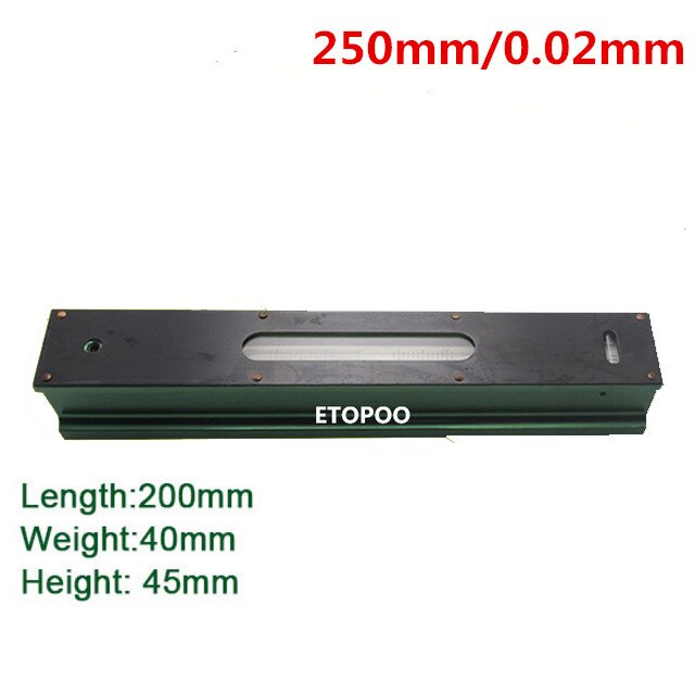 High precision Accuracy 0.02mm 100/150/200/250/300mm Industry Mechanical Bar Level Instrument Measuring Tool bar level meter: 250mm