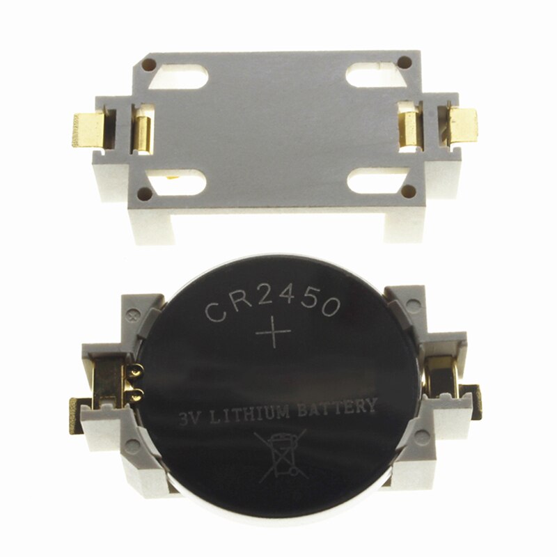 CR2450 Patch Battery Holder Gold Plating Cell Butt... – Grandado