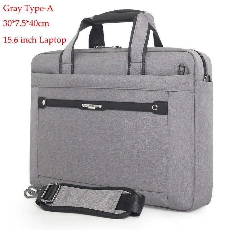 Oxford Waterproof Women Briefcase 15.6 inch Laptop Handbag Causal Document Office Shoulder Bag Computer Bag for Men: Type-A gray