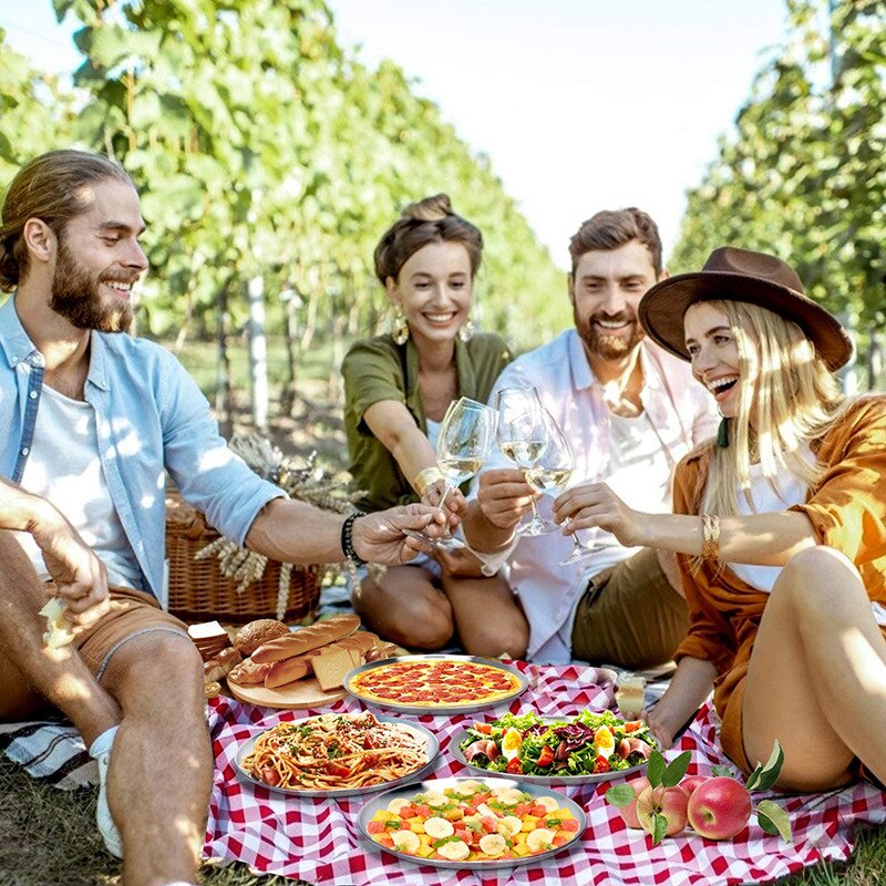 Golden Dinner Plates Gold Dining Plate Serving Dishes Round Plate Cake Tray Western Steak Round Tray Kitchen Plates