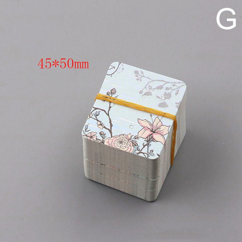 20 Stks/partij Oorbellen En Kettingen Display Kaarten Karton Earring Verpakking Hang Tag Card Oorstekers Papieren Kaart Sieraden: G