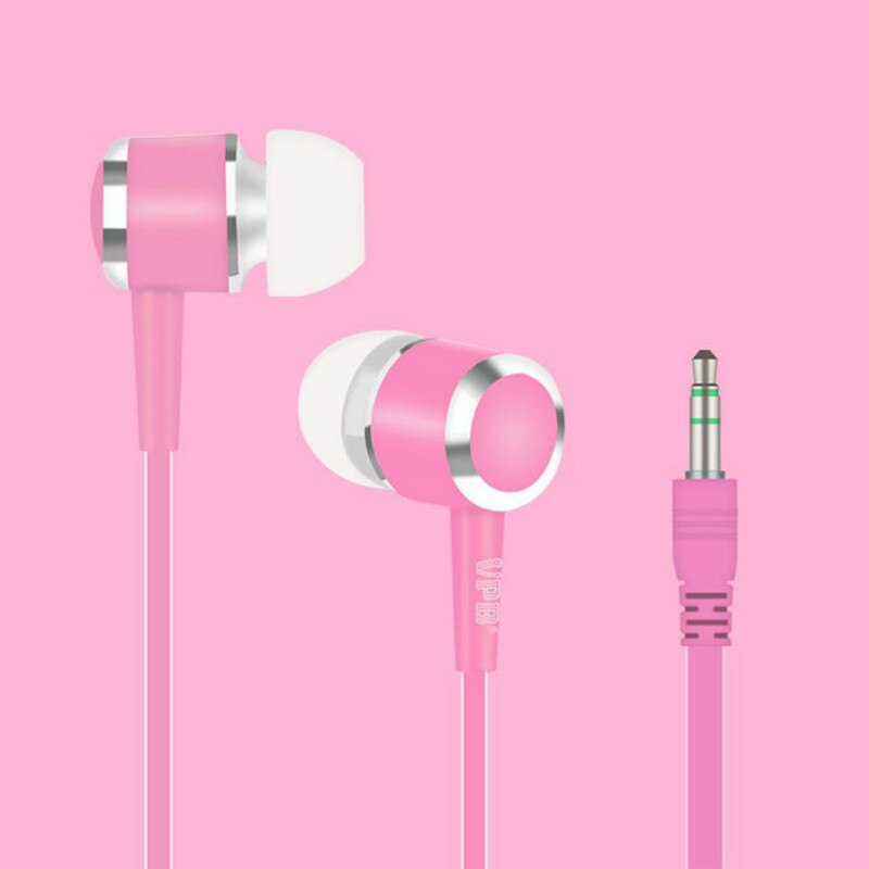 Bekabelde in-ear headset zonder microfoon geruisloze kleurrijke snoep oordopjes oortelefoon voor kinderen mooi en goedkoop