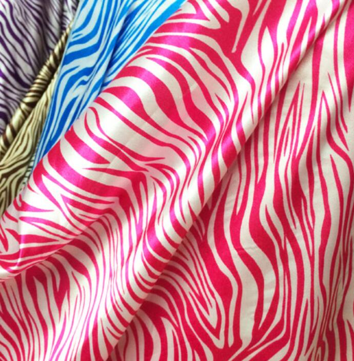 Zebra diy håndværk satin stof blankt håndværk stof blødt væv tilda diy tørklæde bånd dekoration stof