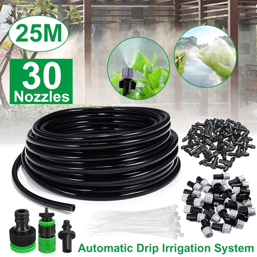 25M Micro Drip Irrigation System Watering Kit Smart Garden Greenhouse Watering System Automatic Plant Garden Watering System
