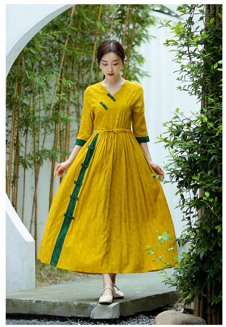 2022 chinesischen kleid cheongsam qipao moderne leinen cheongsam kleid kleid traditionellen qipao kleid orientalischen cheongsam kleid