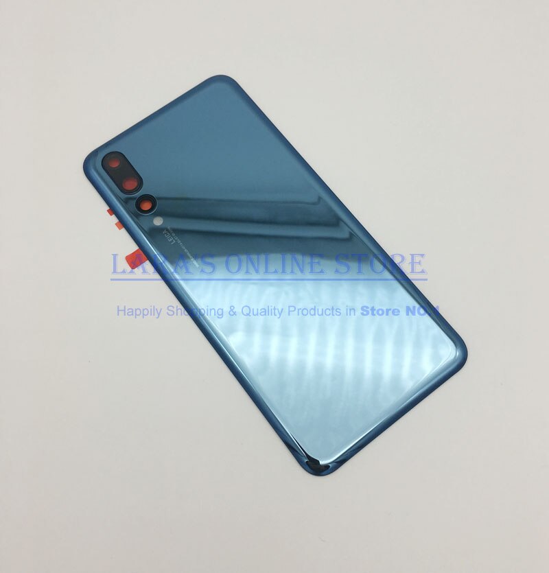 D'origine pour Huawei p20 P20 Pro Retour Batterie Couvercle Logement Verre P20 lite Lunette arrière Batterie Porte avec Lentille De Caméra Pièces: p20 pro blue