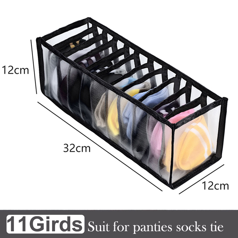 7 Compartiment Jeans Organizer Closet Organizer Closet Divider Lade Organizer Opvouwbare Ondergoed Organizer: Dark Gray