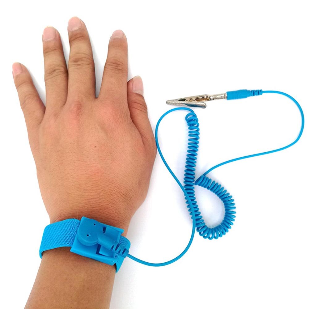 Adjustable Anti Static Bracelet Electrostatic ESD Discharge Cable Wristband Wrist Strap Discharge Cables For Electrician Worker