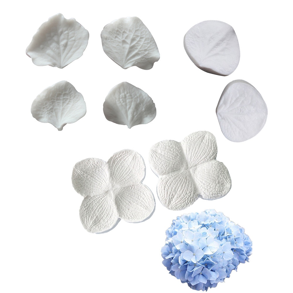 Fondant mögel hortensia socker blomår kronblad lerformar tryckform r lerverktyg mögel blomkål