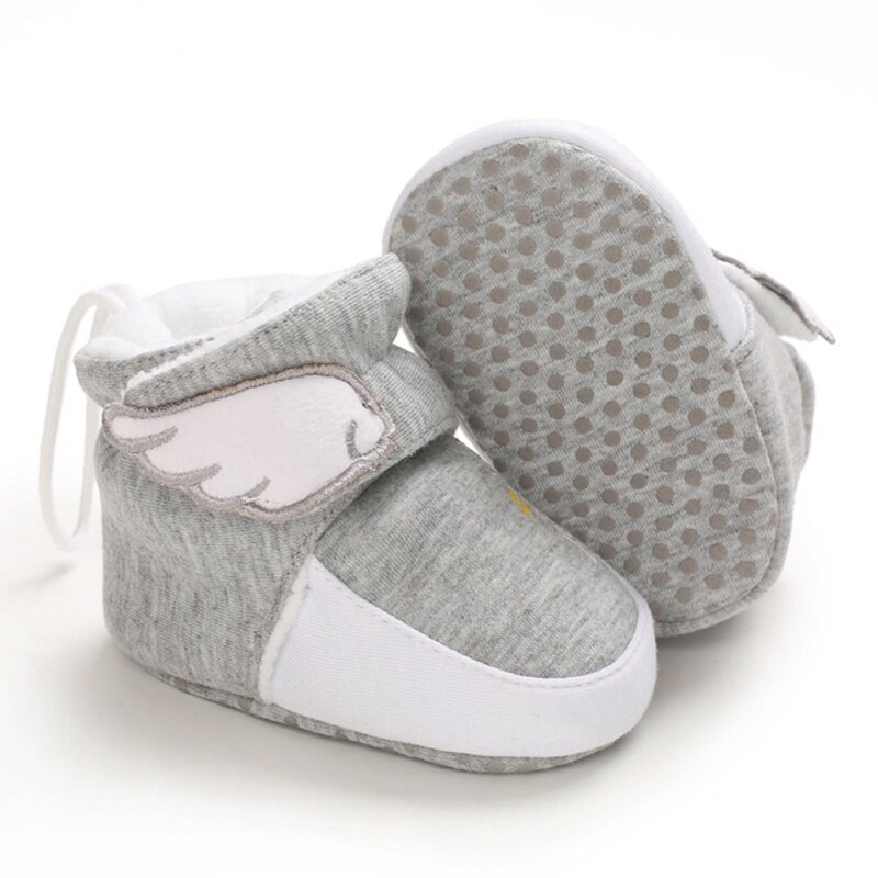 Vinter first walkers baby ankel snöstövlar kashmir bomullsskor söta babystövlar spädbarn varma halkskydd 0-18 månader 29: H / 0-6 månader