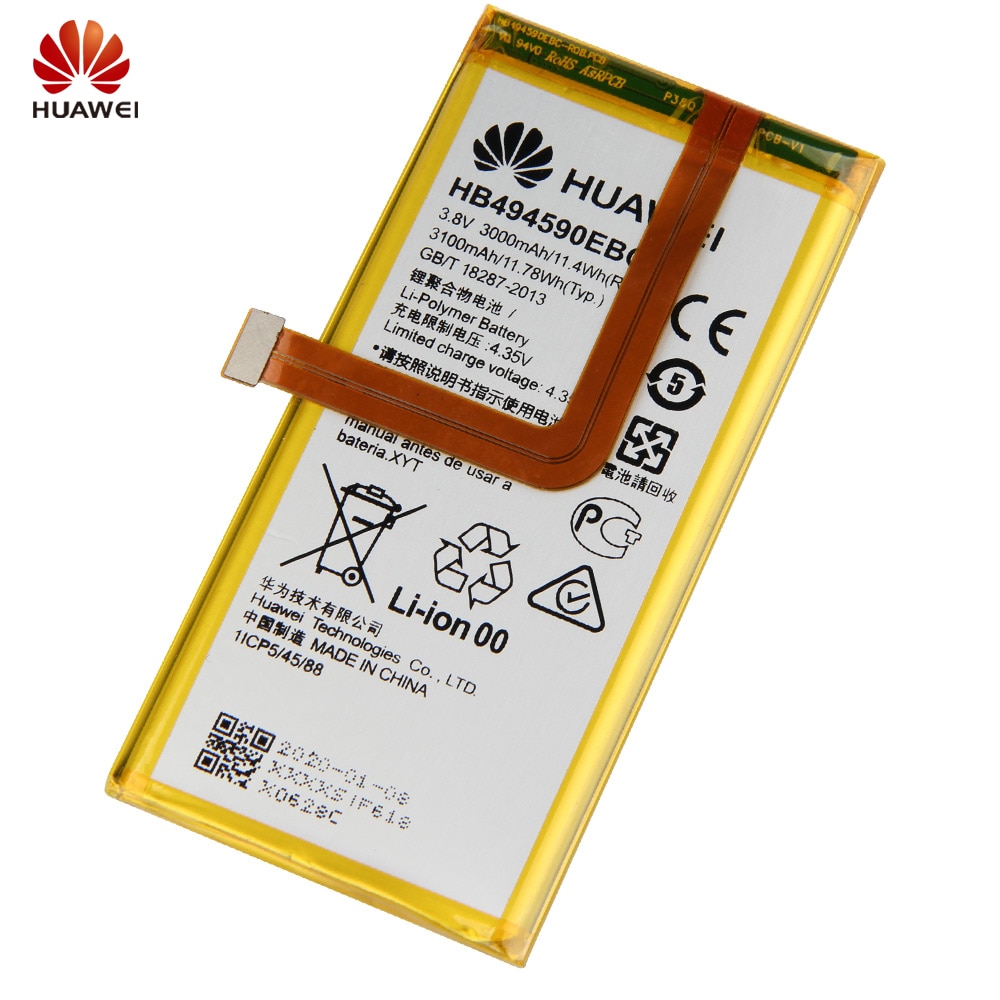 Original Replacement Battery HB494590EBC For Huawei Honor 7 Glory PLK-TL01H ATH-AL00 PLK-AL10 PLK-L01 Phone Battery 3000mAh