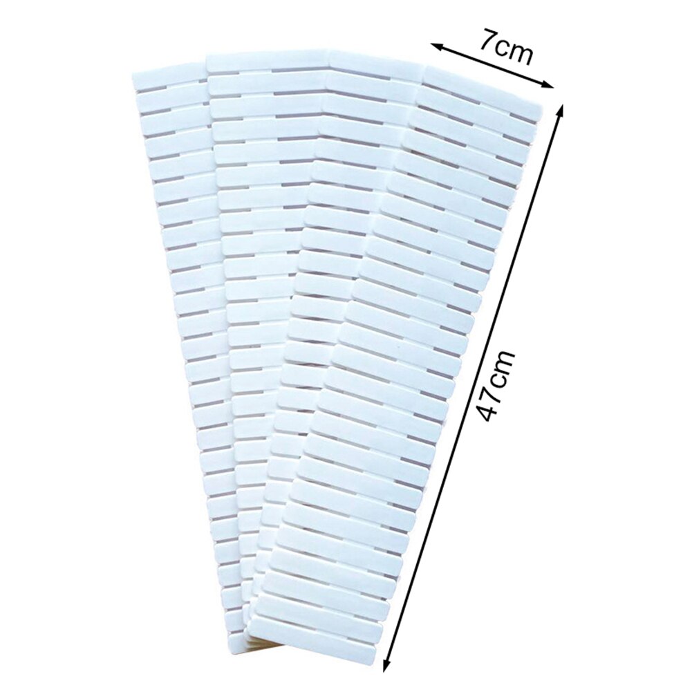 4pcs Adjustable Drawer Divider Clapboard Partition Socks Office Separator Closet Wardrobe For Underwear Belt Space Organiser: Blue 47x7cm