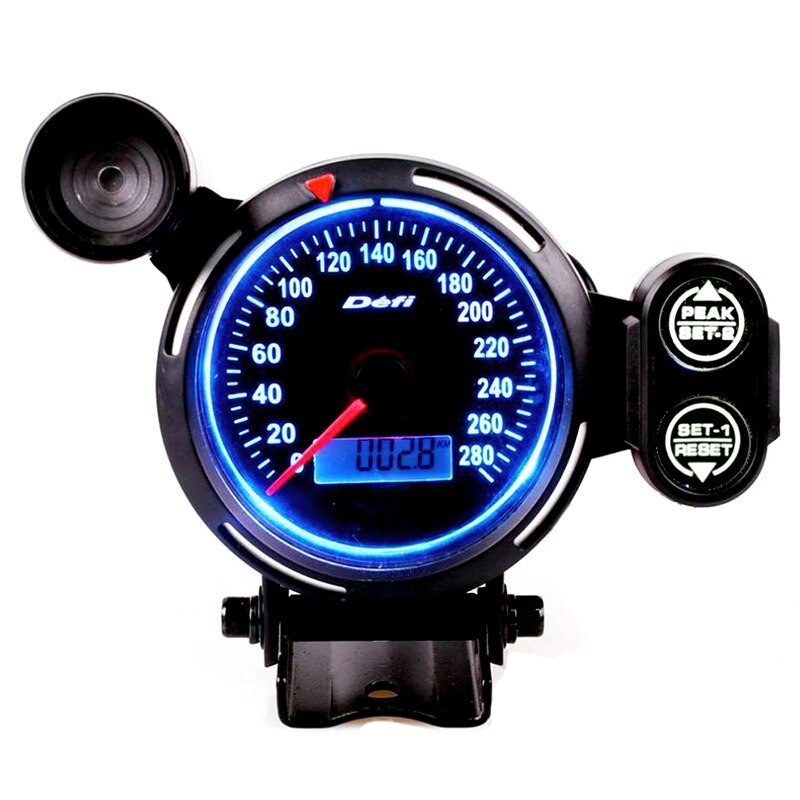 LCD 80MM Car Speedometer MPH Gauge With Red Shift Light MPH Auto Gauge Speedometer