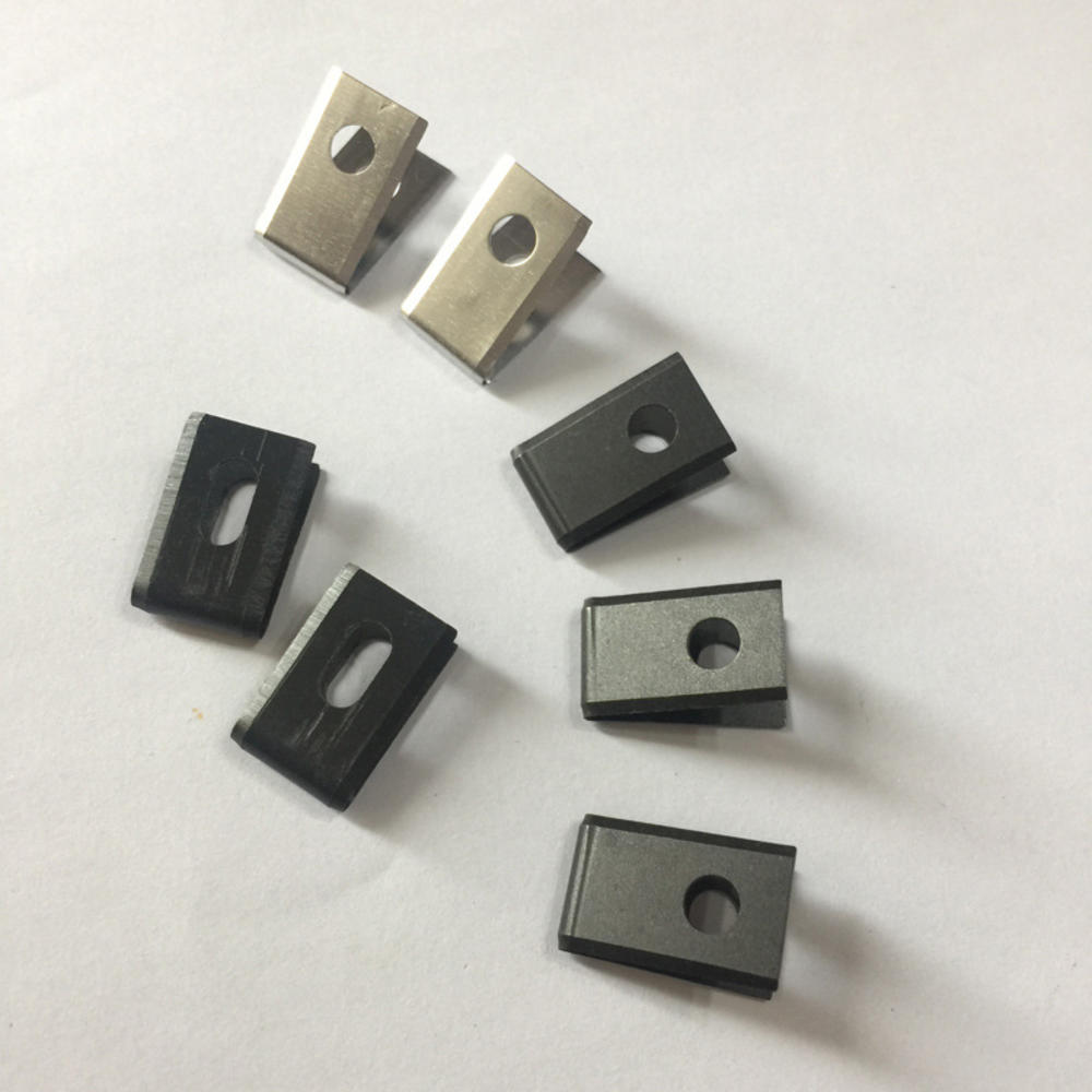 10 stk / taske malet sort mat pvc gulv vinyl svejsning rillede u knive 20 x 10mm rustfrit stål klinge slidset kniv hardware værktøj