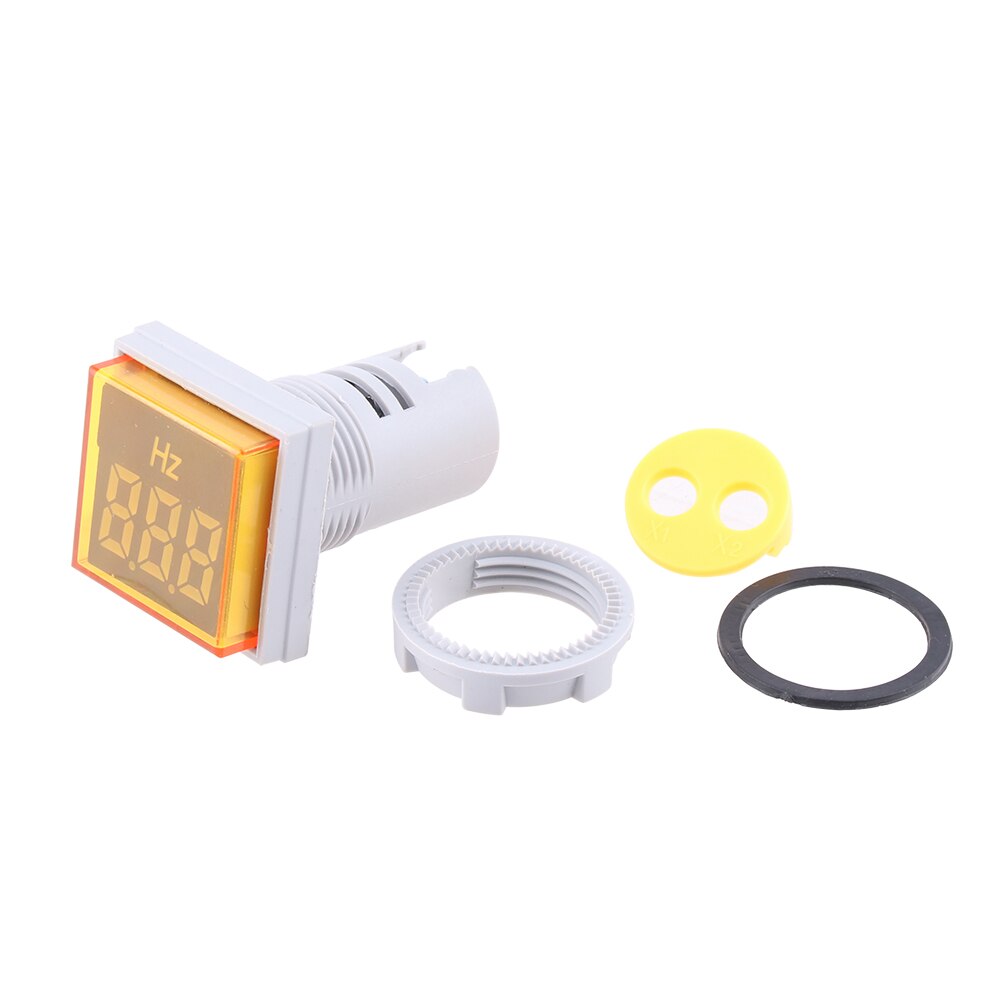 Square Digital Display Electricity Hertz meter 22mm Measuring Range 0-100 Hz Frequency Meter Indicator Signal Light Combo Tester