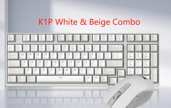 Lenovo 2.4G Wireless Keyboard Mouse Set K1P 98 Keys Standard Office Keyboards Gaming Digital Soft Keyboard For Laptop Tablet PC: WHITE