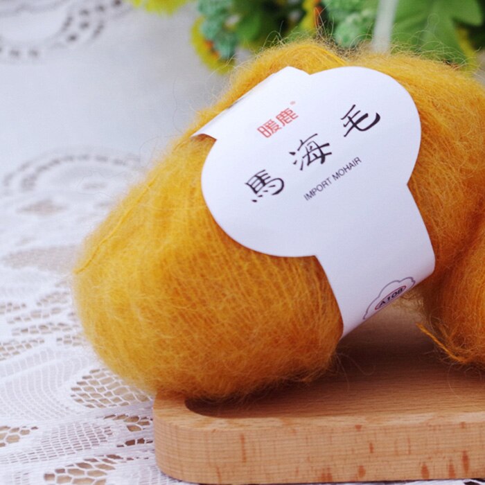 Soft Mohair Cashmere Knitting Wool Yarn DIY Shawl Scarf Crochet Thread Supplies