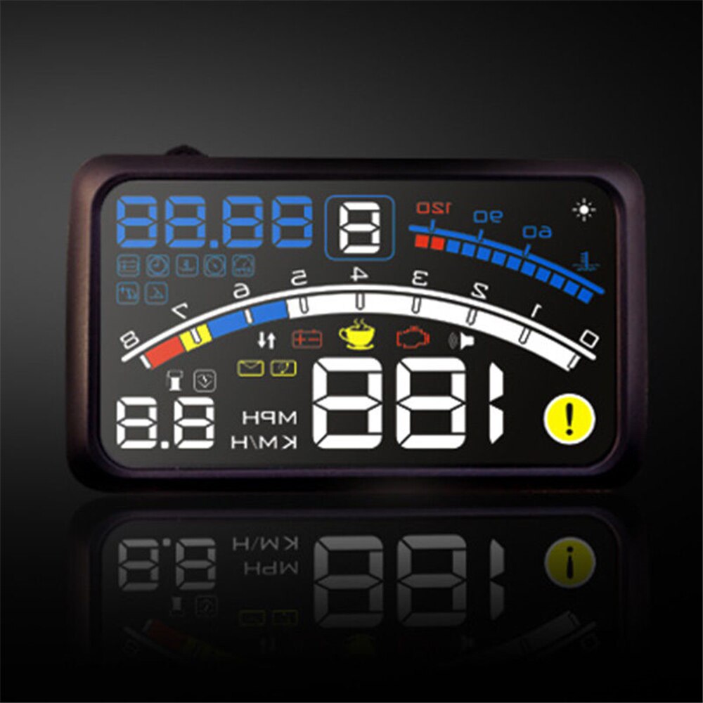 XUNMA-pantalla HUD Head-Up para coche, sistema de advertencia de exceso de velocidad, proyector de parabrisas, alarma de voltaje electrónico automático, OBD2 II, EUOBD
