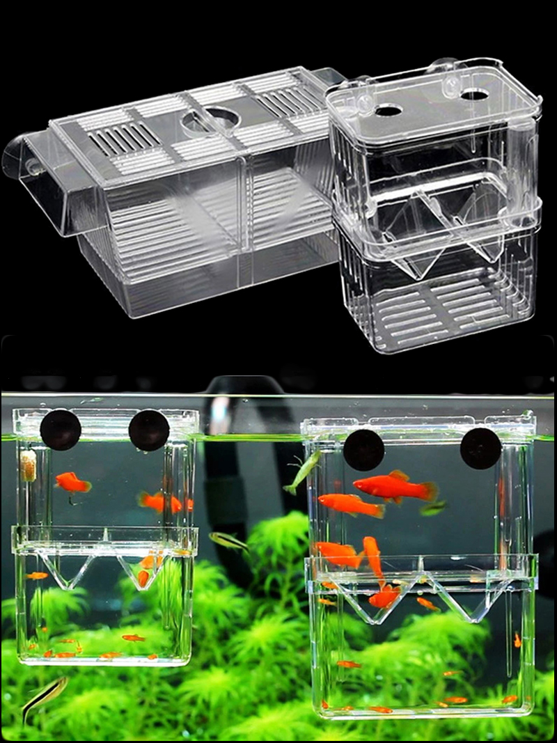 3 Soorten Acryl Clear Visteelt Isolatie Box Betta Vis Aquarium Fokker Aquarium Uitkomen Incubator Vis Huis Thuis